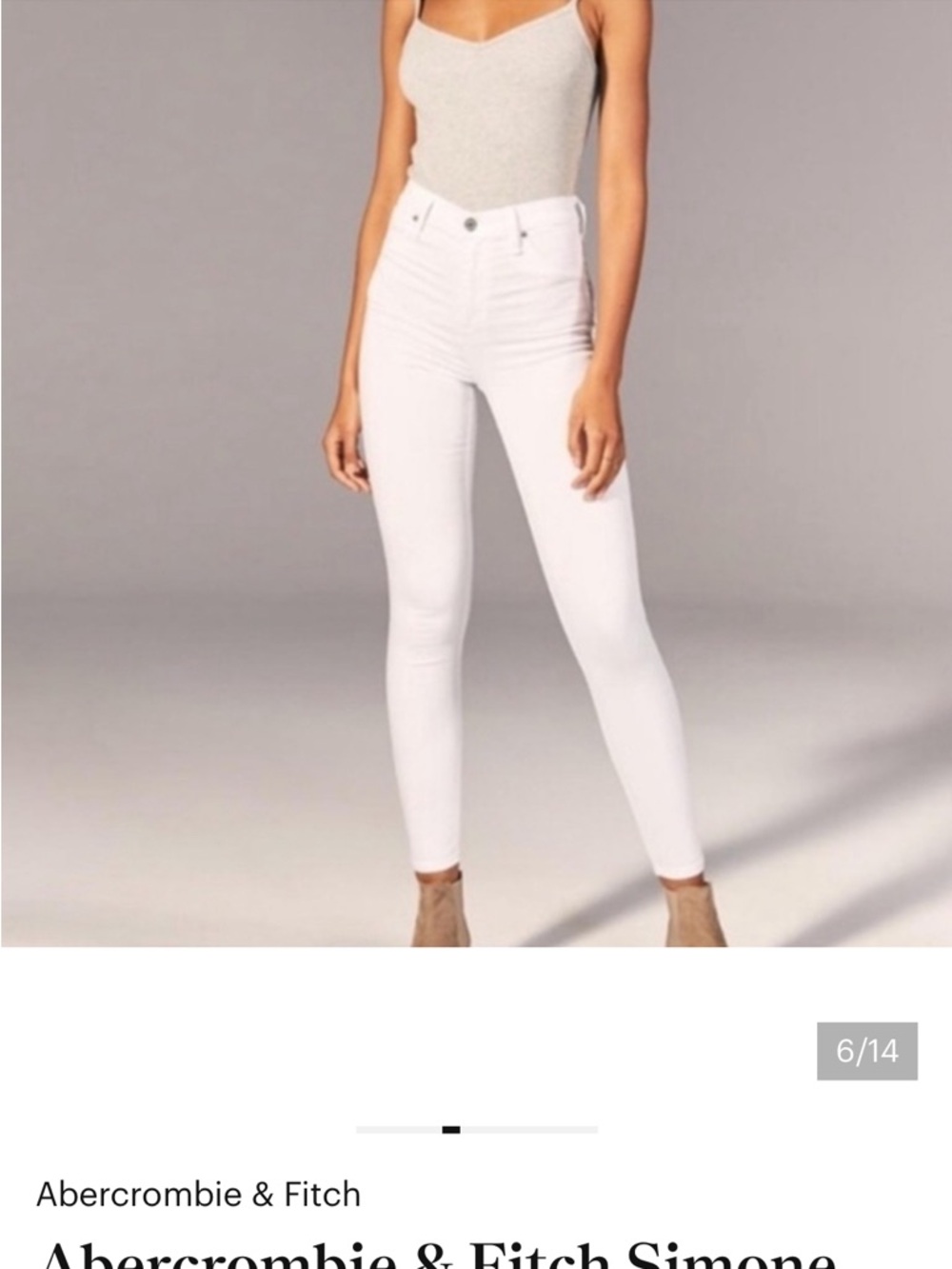 Abercrombie & Fitch White High-Rise Super Skinny Jeans